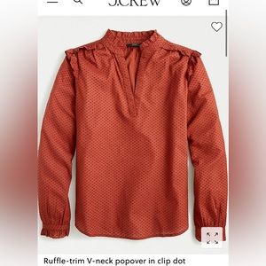J. Crew maroon long sleeve blouse